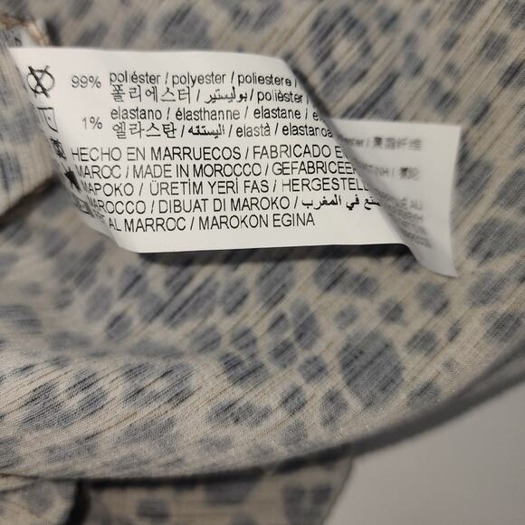 Pull & Bear Leopard Print Tiered Maxi Dress Women’s Size Small - Picture 9 of 11